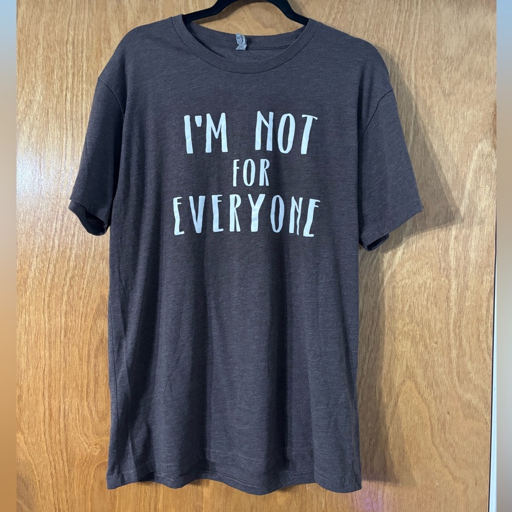 Brown Graphic Tee With Quote
